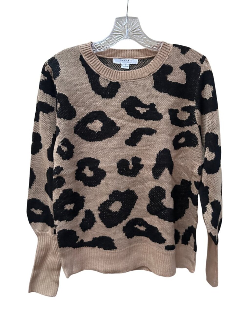 NEW Favlux Animal Print Taupe Sweater - Women's S